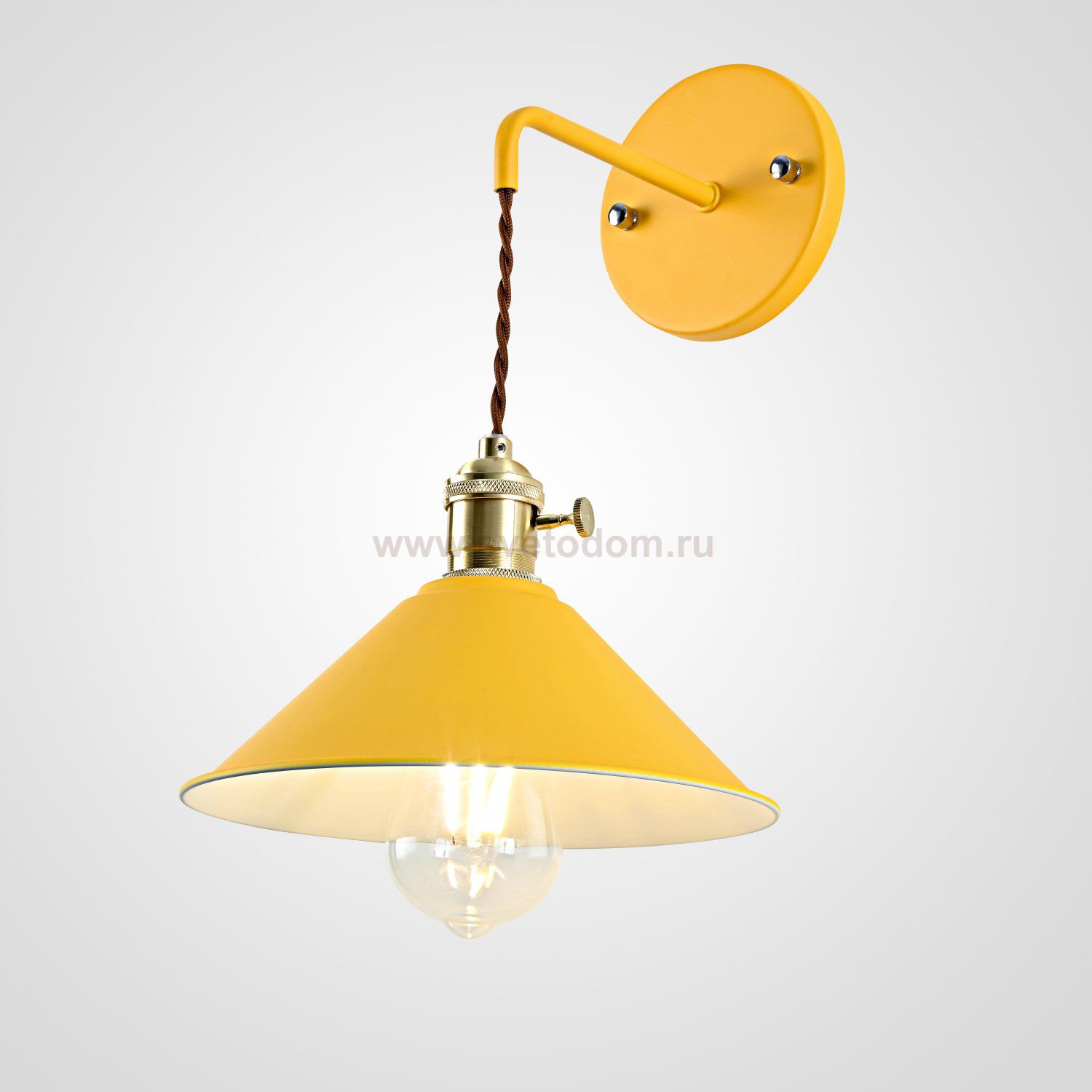 Бра с подвесным плафоном BRAID WALL Yellow ImperiumLoft 181879-26