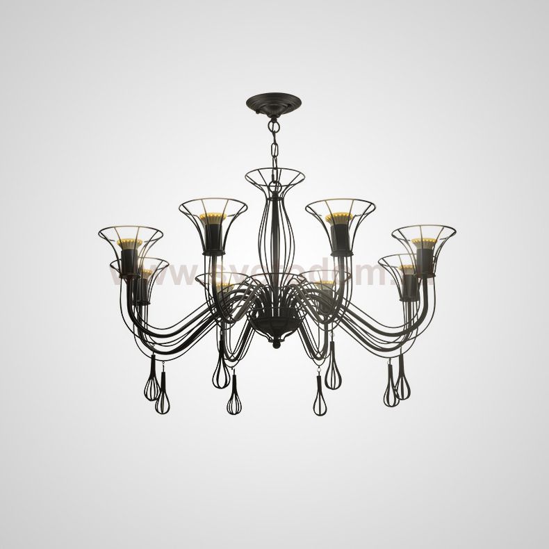 Подвесная люстра CAST 8 Black ImperiumLoft 181894-26