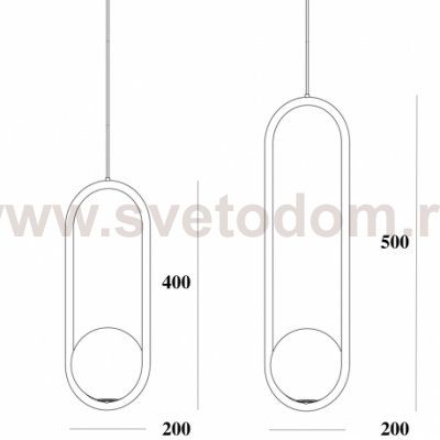 Подвесной светильник Matthew McCormick hoop 40 Бронза MILA Pendant ImperiumLoft 181903-22