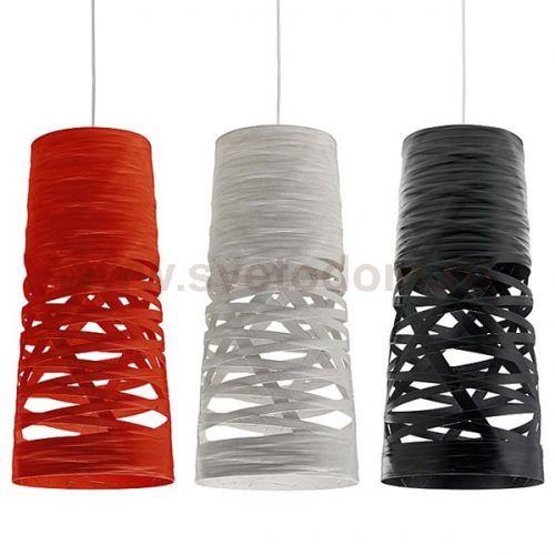 Подвесной светильник Foscarini TRESS малый красный светильник Foscarini H. 5 m
