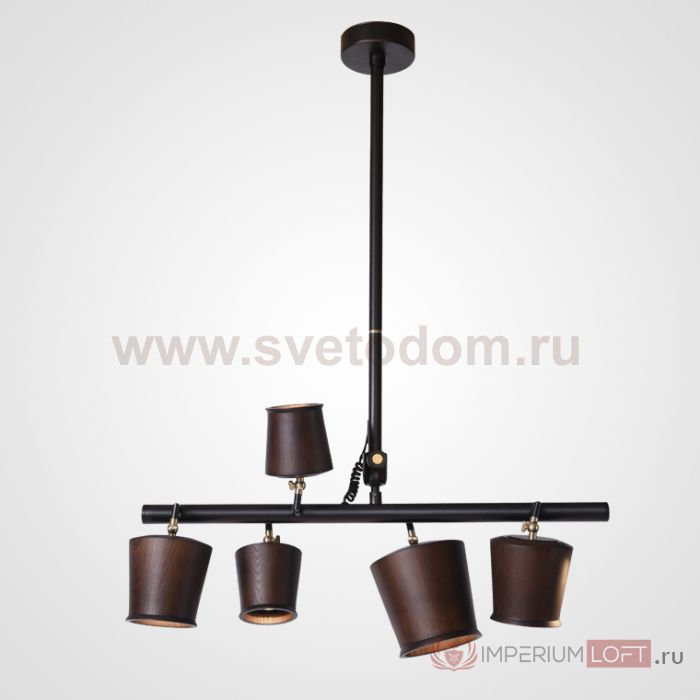 Подвесной реечный светильник CONNY L5 Dark brown ImperiumLoft 182061-26