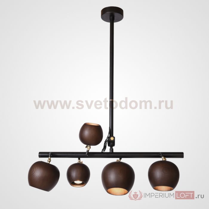 Подвесной реечный светильник CONNY L5 Dark brown ImperiumLoft 182064-26