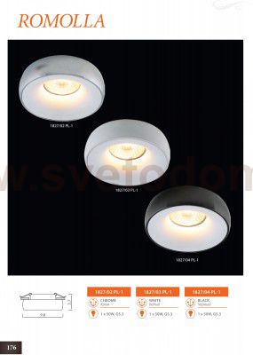 Светильник потолочный Divinare 1827/02 PL-1 ROMOLLA