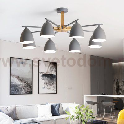 Потолочная люстра NOA 8 Gray by ImperiumLoft ImperiumLoft 183461-26