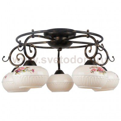 Подвесной светильник Escada 497/5 E14*40W D585 Black Brush Gold