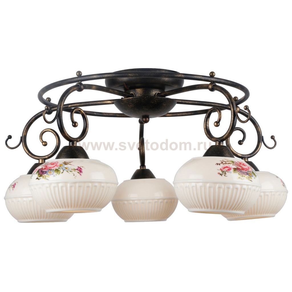 Подвесной светильник Escada 497/5 E14*40W D585 Black Brush Gold