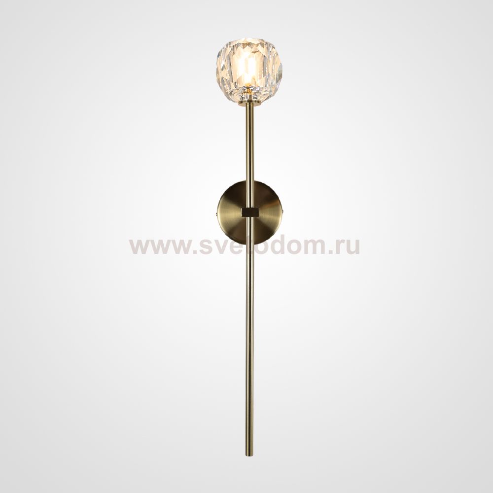 Бра RH Boule de Cristal Long Sconce Brass ImperiumLoft 185376-22