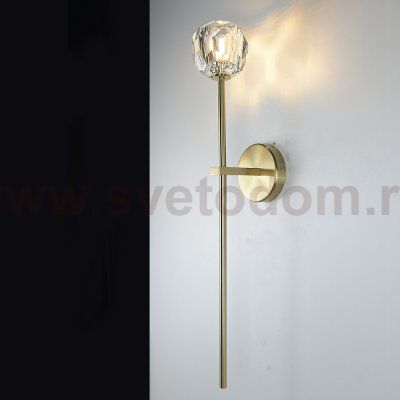 Бра RH Boule de Cristal Long Sconce Brass ImperiumLoft 185376-22