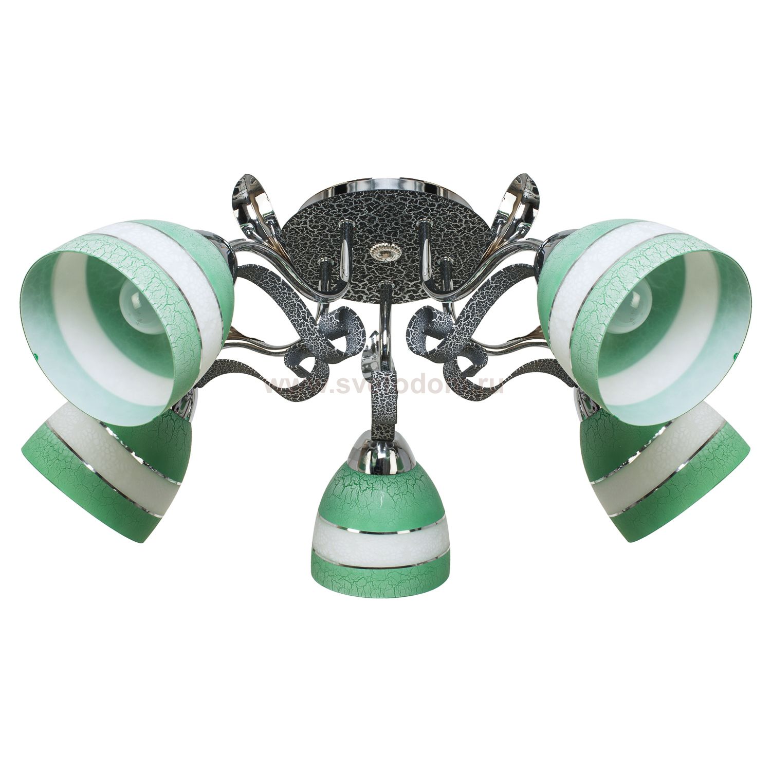 Светильник ЭкономСвет 1857LM/5CR WT+GN