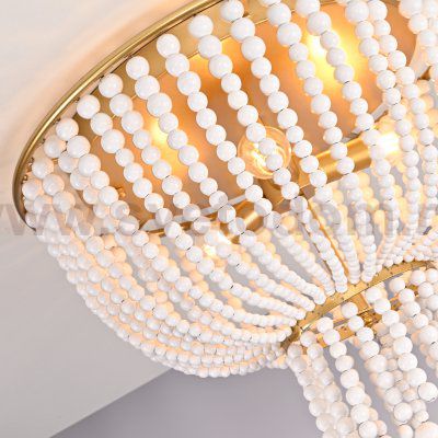 Люстра JACQUELINE CLEAR FLUSH-MOUNT brass ImperiumLoft 186173-22