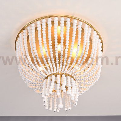 Люстра JACQUELINE CLEAR FLUSH-MOUNT brass ImperiumLoft 186173-22