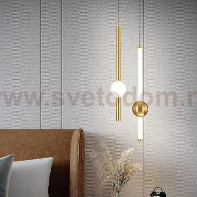 Подвесной светильник broom ORION GLOBE LIGHT gold D L600 ImperiumLoft 186663-22