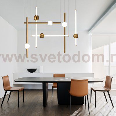 Подвесной светильник broom ORION GLOBE LIGHT gold D L600 ImperiumLoft 186663-22