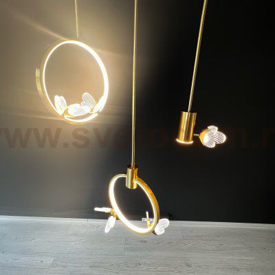 Подвесной светильник BABETTA RING 1 L320 brass 4000К ImperiumLoft 186735-23