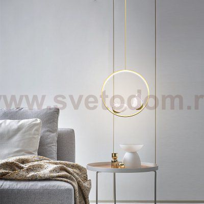 Подвесной светильник BABETTA RING 1 L320 brass 4000К ImperiumLoft 186735-23