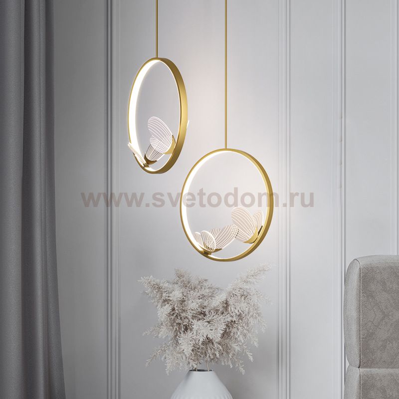 Подвесной светильник BABETTA RING 1 L320 brass 4000К ImperiumLoft 186735-23