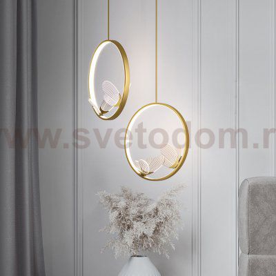 Подвесной светильник BABETTA RING 1 L320 brass 4000К ImperiumLoft 186735-23