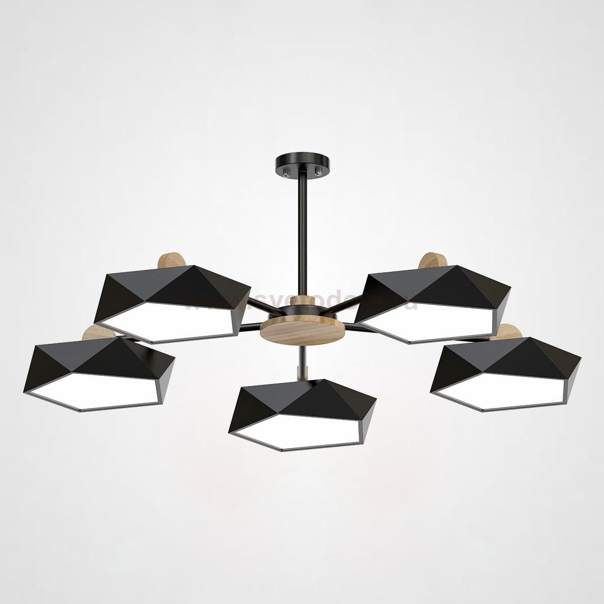 Подвесная люстра GEOMETRIC CH 5 черная ImperiumLoft 186749-26