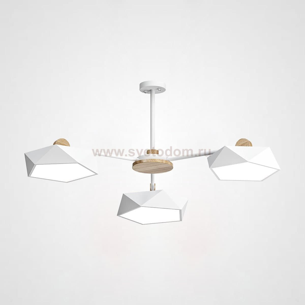 Подвесная люстра GEOMETRIC CH 3 белая ImperiumLoft 186751-26