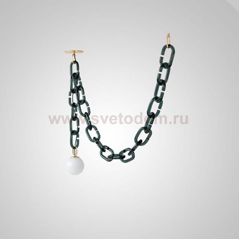 Подвесной светильник CHAIN 2 green ImperiumLoft 186806-23