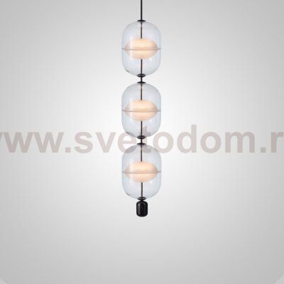 Подвесной светильник PLATTE 3 black 3000К ImperiumLoft 186818-23