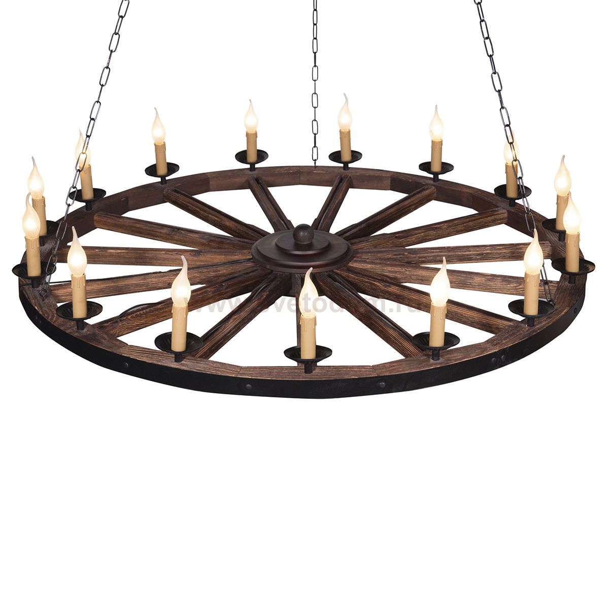 Люстра Айвенго 15хЕ14х40Вт дер.махагон 187-64-115