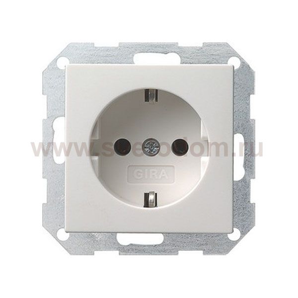 Gira S-55 Бел Розетка с/з (G18827)