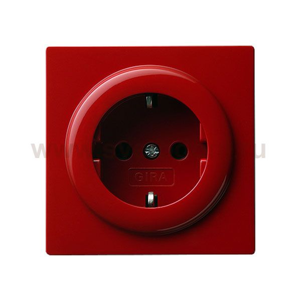Gira S-Color Красный Розетка с/з (G18843)