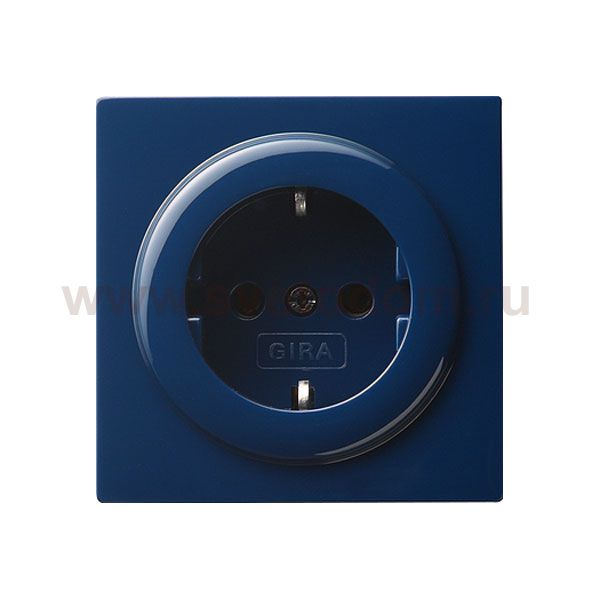 Gira S-Color Синий Розетка 1-ая с/з (G18846)