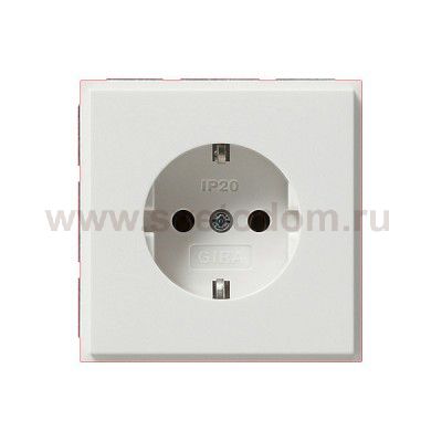 Gira TX-44 Белый Розетка с/з (G18866)