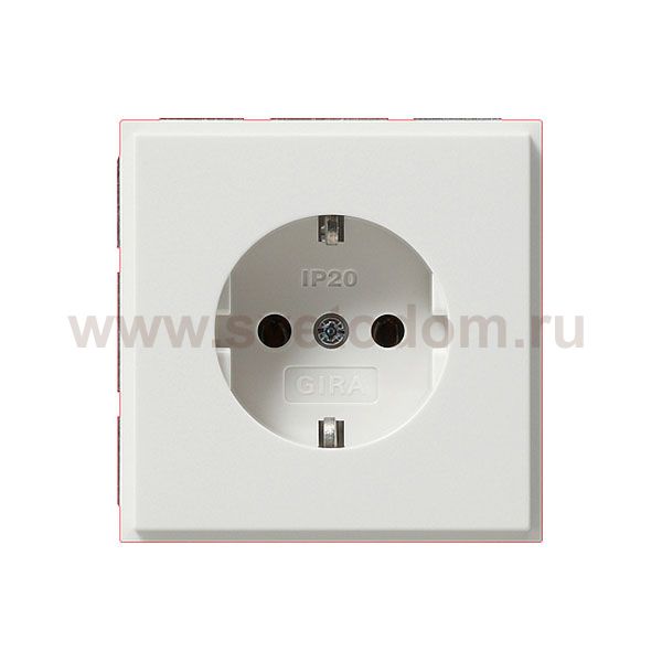 Gira TX-44 Белый Розетка с/з (G18866)