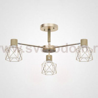 Потолочная люстра CORF B3 Champagne 3 lamps ImperiumLoft 189486-26