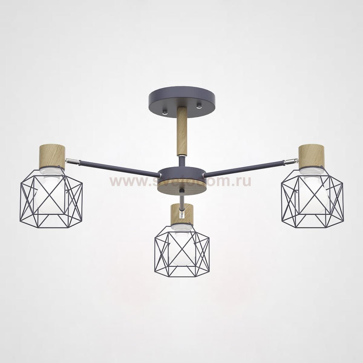 Потолочная люстра CORF B3 Gray 3 lamps ImperiumLoft 189490-26