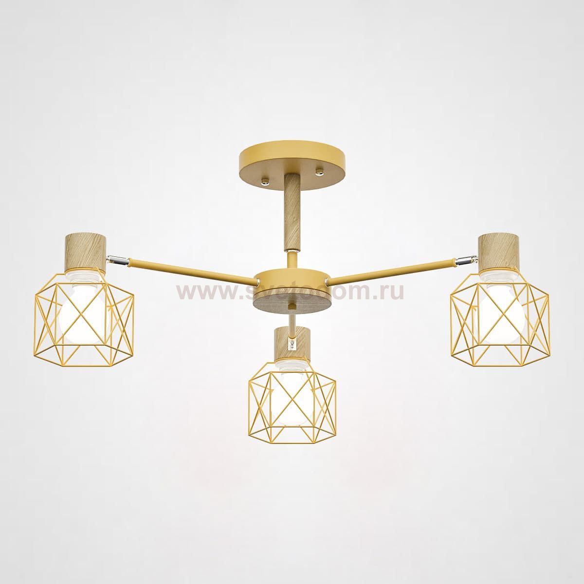 Потолочная люстра CORF B3 Yellow 3 lamps ImperiumLoft 189494-26