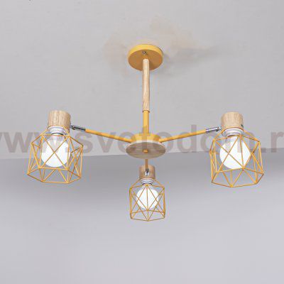 Потолочная люстра CORF B3 Yellow 3 lamps ImperiumLoft 189494-26