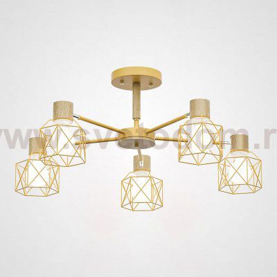 Потолочная люстра CORF B3 Yellow 5 lamps ImperiumLoft 189495-26