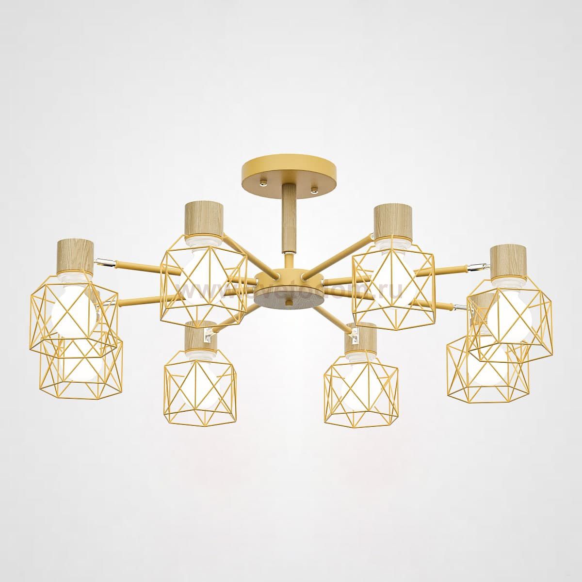 Потолочная люстра CORF B3 Yellow 8 lamps ImperiumLoft 189497-26