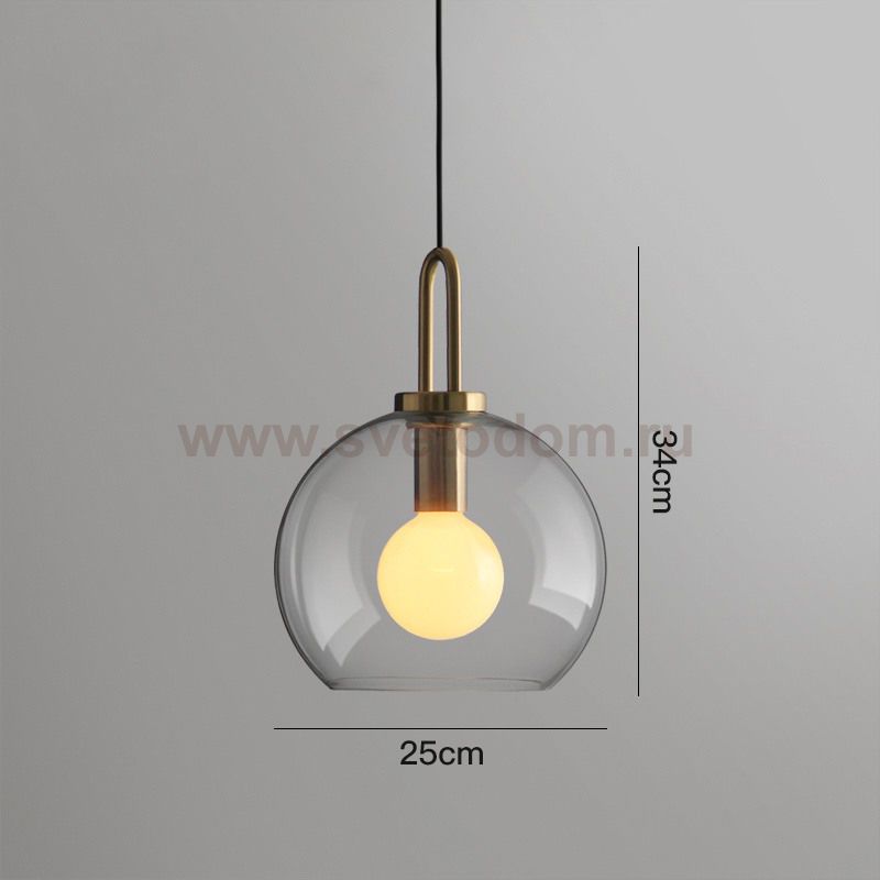 Подвесной светильник GAUSS шар 25 прозрачный ImperiumLoft 189522-26