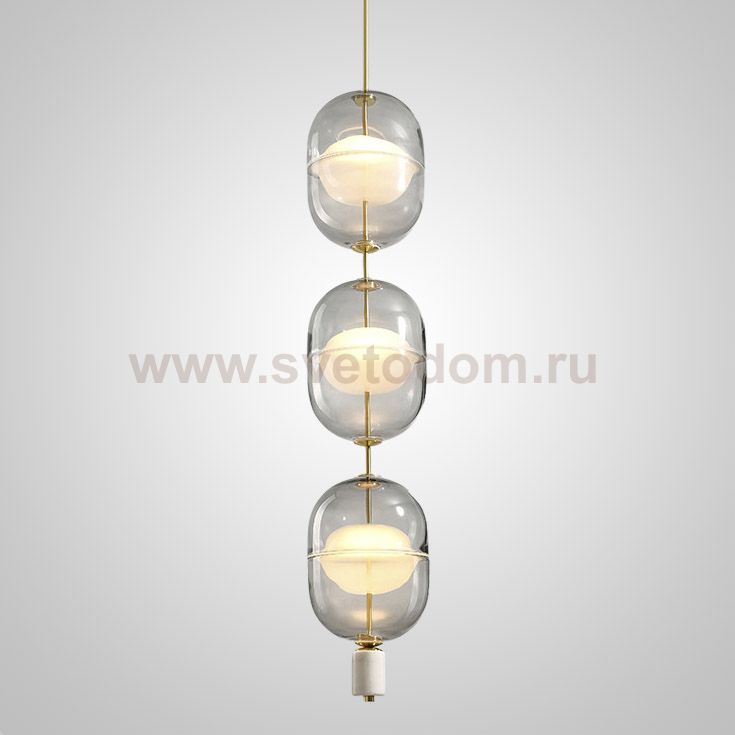 Подвесной светильник PLATTE 3 brass 3000К ImperiumLoft 189532-23