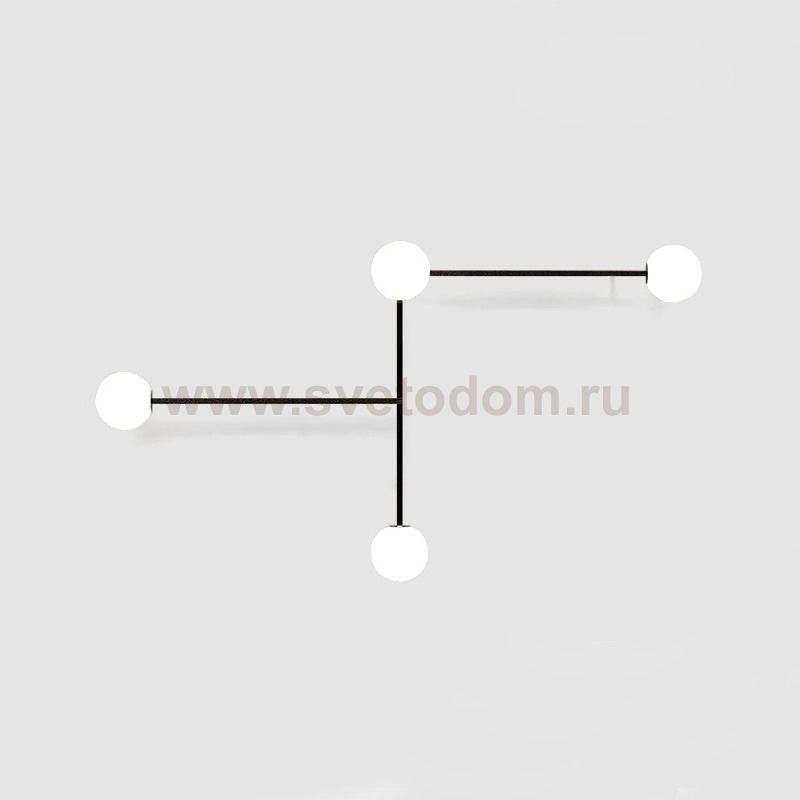 Настенный светильник LINES 4 черный ImperiumLoft 189565-26