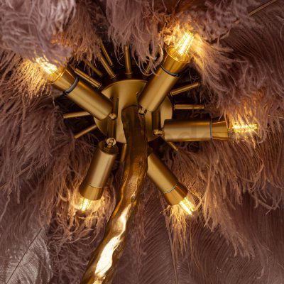 Торшер страусиные перья Feather Lamp A MODERN GRAND TOUR розовый ImperiumLoft 189583-22
