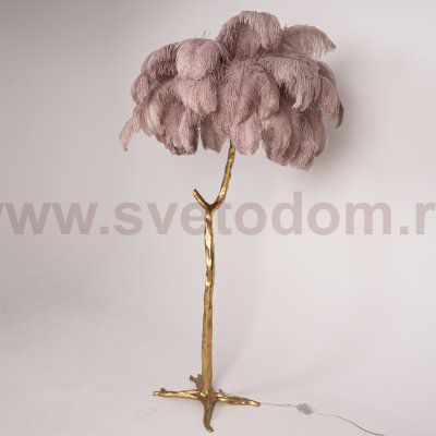 Торшер страусиные перья Feather Lamp A MODERN GRAND TOUR розовый ImperiumLoft 189583-22