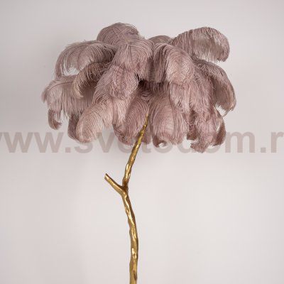 Торшер страусиные перья Feather Lamp A MODERN GRAND TOUR розовый ImperiumLoft 189583-22