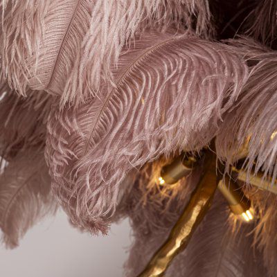 Торшер страусиные перья Feather Lamp A MODERN GRAND TOUR розовый ImperiumLoft 189583-22