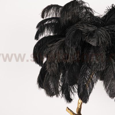 Торшер страусиные перья Feather Lamp A MODERN GRAND TOUR черный ImperiumLoft 189584-22