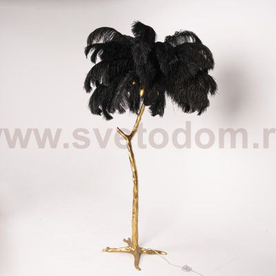 Торшер страусиные перья Feather Lamp A MODERN GRAND TOUR черный ImperiumLoft 189584-22