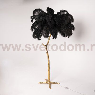 Торшер страусиные перья Feather Lamp A MODERN GRAND TOUR черный ImperiumLoft 189584-22
