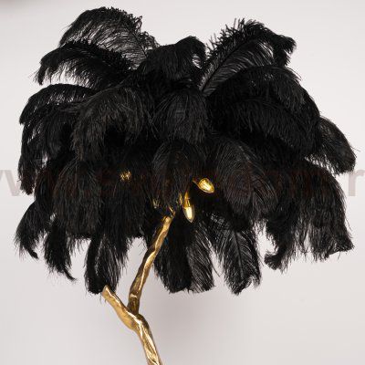 Торшер страусиные перья Feather Lamp A MODERN GRAND TOUR черный ImperiumLoft 189584-22