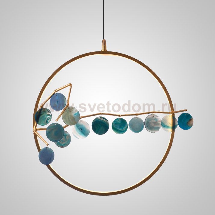 Подвесной светильник AGATE 10 green D45 ImperiumLoft 189668-23