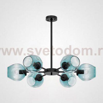 Люстра на штанге MARINE B 6 Black/Blue ImperiumLoft 189679-26